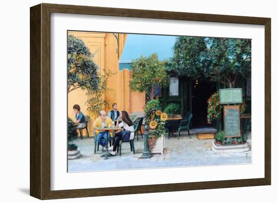 Cafe, Aix-En-Provence, 1999-Trevor Neal-Framed Giclee Print