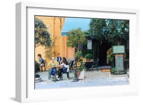 Cafe, Aix-En-Provence, 1999-Trevor Neal-Framed Giclee Print