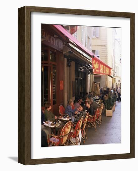 Cafe, Aix-En-Provence, Bouches-Du-Rhone, Provence, France-John Miller-Framed Photographic Print
