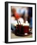 Cafe, Aix En Provence, France-Walter Bibikow-Framed Photographic Print