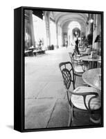 Cafe and Archway, Turin, Italy-Walter Bibikow-Framed Stretched Canvas