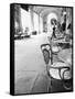 Cafe and Archway, Turin, Italy-Walter Bibikow-Framed Stretched Canvas