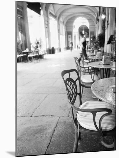 Cafe and Archway, Turin, Italy-Walter Bibikow-Mounted Premium Photographic Print