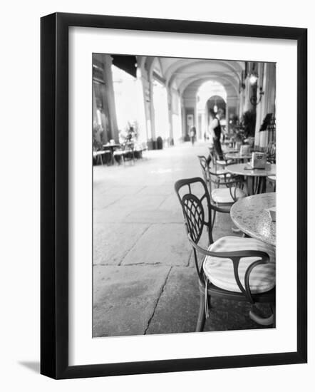 Cafe and Archway, Turin, Italy-Walter Bibikow-Framed Photographic Print