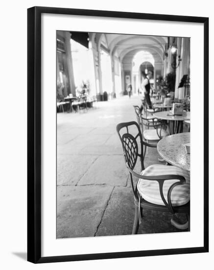 Cafe and Archway, Turin, Italy-Walter Bibikow-Framed Photographic Print