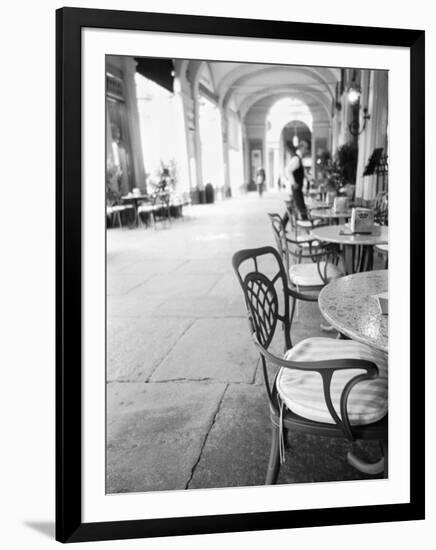 Cafe and Archway, Turin, Italy-Walter Bibikow-Framed Photographic Print