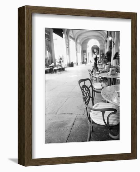 Cafe and Archway, Turin, Italy-Walter Bibikow-Framed Premium Photographic Print