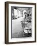 Cafe and Archway, Turin, Italy-Walter Bibikow-Framed Premium Photographic Print