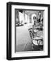 Cafe and Archway, Turin, Italy-Walter Bibikow-Framed Premium Photographic Print