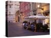 Cafe and Baptistry, Parma, Emilia Romagna, Italy, Europe-Frank Fell-Stretched Canvas
