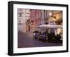 Cafe and Baptistry, Parma, Emilia Romagna, Italy, Europe-Frank Fell-Framed Photographic Print