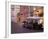 Cafe and Baptistry, Parma, Emilia Romagna, Italy, Europe-Frank Fell-Framed Photographic Print
