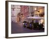 Cafe and Baptistry, Parma, Emilia Romagna, Italy, Europe-Frank Fell-Framed Photographic Print