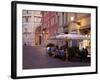 Cafe and Baptistry, Parma, Emilia Romagna, Italy, Europe-Frank Fell-Framed Photographic Print