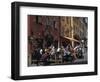 Café and Colourful Houses, Stortorget Square, Stockholm, Sweden-Peter Thompson-Framed Photographic Print