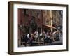 Café and Colourful Houses, Stortorget Square, Stockholm, Sweden-Peter Thompson-Framed Photographic Print