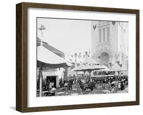 Cafe and Outdoor Vaudeville, Dreamland, Coney Island, N.Y.-null-Framed Photo