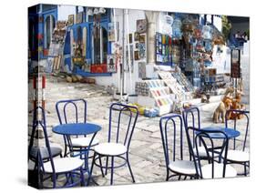 Cafe and Souvenir Shop, Sidi Bou Said, Tunisia, North Africa, Africa-Dallas & John Heaton-Stretched Canvas