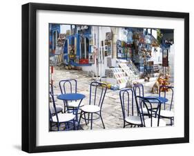 Cafe and Souvenir Shop, Sidi Bou Said, Tunisia, North Africa, Africa-Dallas & John Heaton-Framed Photographic Print