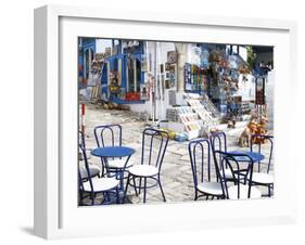 Cafe and Souvenir Shop, Sidi Bou Said, Tunisia, North Africa, Africa-Dallas & John Heaton-Framed Photographic Print