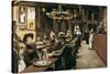 Café at Montmartre-Santiago Rusinol-Stretched Canvas