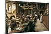 Café at Montmartre-Santiago Rusinol-Mounted Art Print