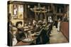 Café at Montmartre-Santiago Rusinol-Stretched Canvas