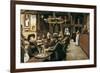 Café at Montmartre-Santiago Rusinol-Framed Premium Giclee Print