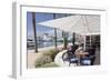 Cafe at Promenade at Marina, Portals Nous, Majorca, Balearic Islands, Spain, Mediterranean, Europe-Markus Lange-Framed Premium Photographic Print