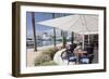 Cafe at Promenade at Marina, Portals Nous, Majorca, Balearic Islands, Spain, Mediterranean, Europe-Markus Lange-Framed Photographic Print