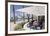 Cafe at Promenade at Marina, Portals Nous, Majorca, Balearic Islands, Spain, Mediterranean, Europe-Markus Lange-Framed Photographic Print