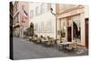Cafe Au Croissant Dore, Rue Marchands, Colmar, Alsace, France, Europe-Markus Lange-Stretched Canvas