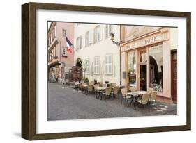 Cafe Au Croissant Dore, Rue Marchands, Colmar, Alsace, France, Europe-Markus Lange-Framed Photographic Print