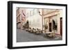 Cafe Au Croissant Dore, Rue Marchands, Colmar, Alsace, France, Europe-Markus Lange-Framed Photographic Print