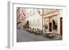 Cafe Au Croissant Dore, Rue Marchands, Colmar, Alsace, France, Europe-Markus Lange-Framed Photographic Print