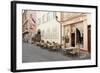 Cafe Au Croissant Dore, Rue Marchands, Colmar, Alsace, France, Europe-Markus Lange-Framed Photographic Print