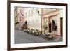 Cafe Au Croissant Dore, Rue Marchands, Colmar, Alsace, France, Europe-Markus Lange-Framed Photographic Print