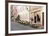 Cafe Au Croissant Dore, Rue Marchands, Colmar, Alsace, France, Europe-Markus Lange-Framed Photographic Print