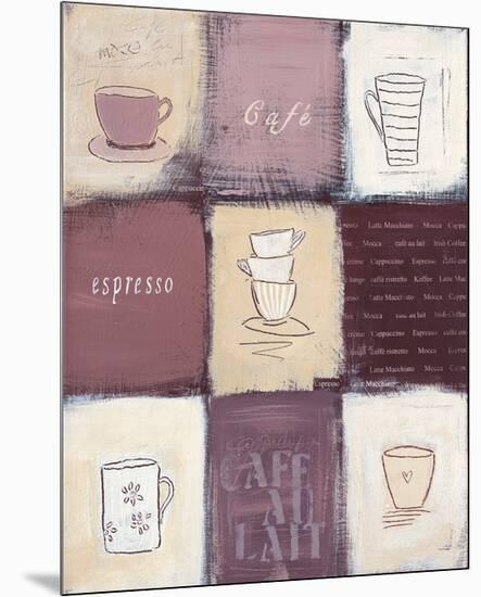 Cafe Au Lait-Anna Flores-Mounted Premium Giclee Print