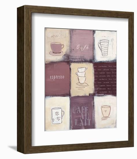 Cafe Au Lait-Anna Flores-Framed Art Print