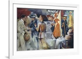 Café Bon Voyage-Maria Zielinska-Framed Art Print