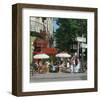 Cafe Boulevard St-Germain Paris-null-Framed Art Print