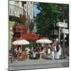 Cafe Boulevard St-Germain Paris-null-Mounted Art Print