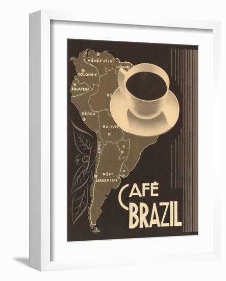 Cafe Brazil II-Hugo Wild-Framed Art Print