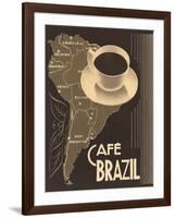 Cafe Brazil II-Hugo Wild-Framed Art Print