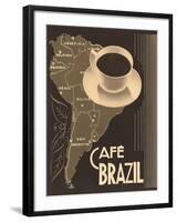 Cafe Brazil II-Hugo Wild-Framed Art Print