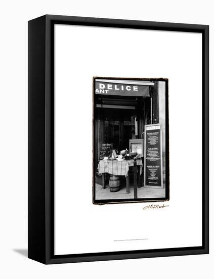 Café Charm, Paris IV-Laura Denardo-Framed Stretched Canvas