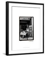 Café Charm, Paris IV-Laura Denardo-Framed Art Print