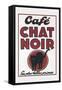 Cafe Chat Noir-null-Framed Stretched Canvas