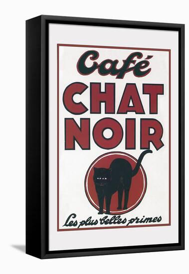 Cafe Chat Noir-null-Framed Stretched Canvas